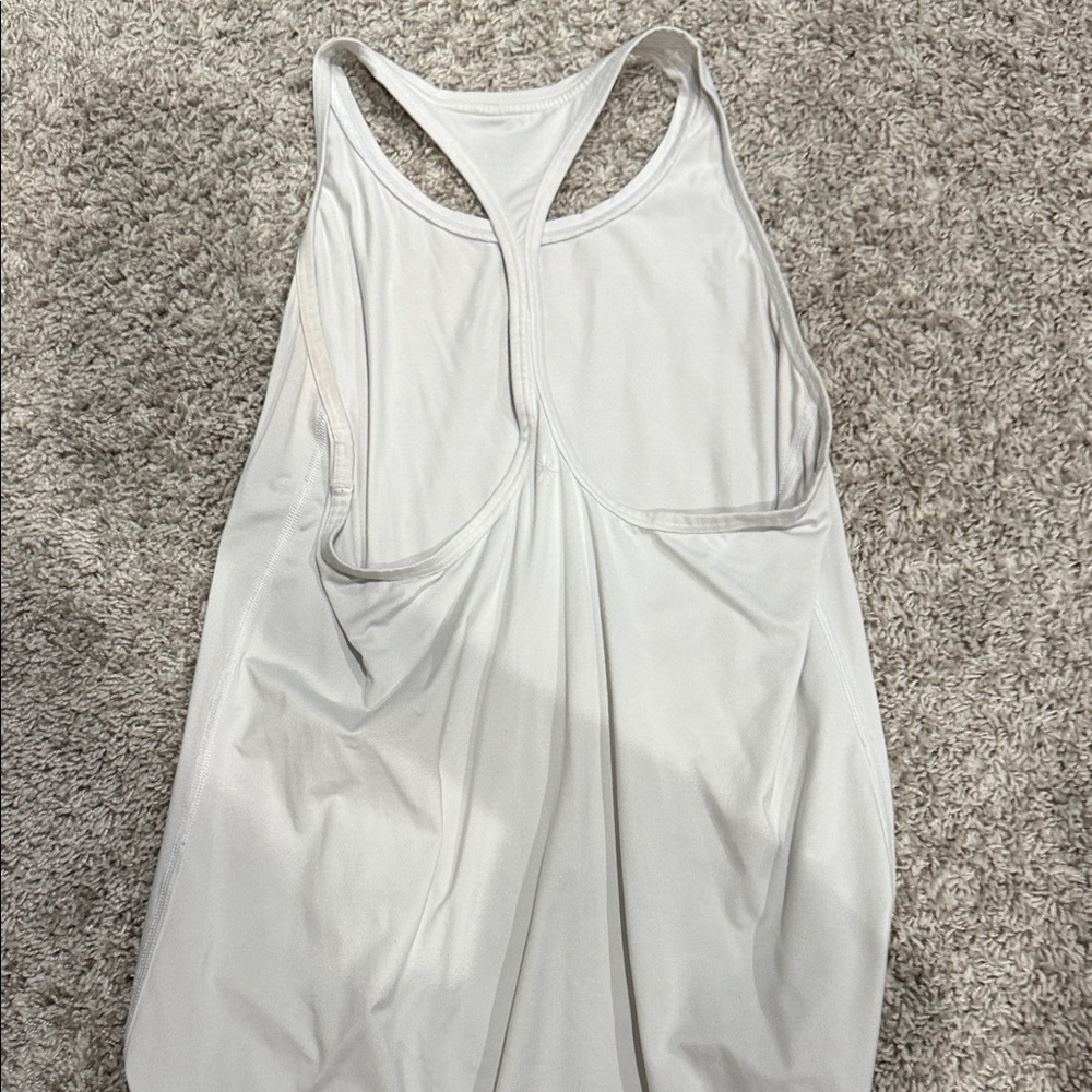 Athleta Ivory Racerback Tank Top Size Small - Picture 5 of 6